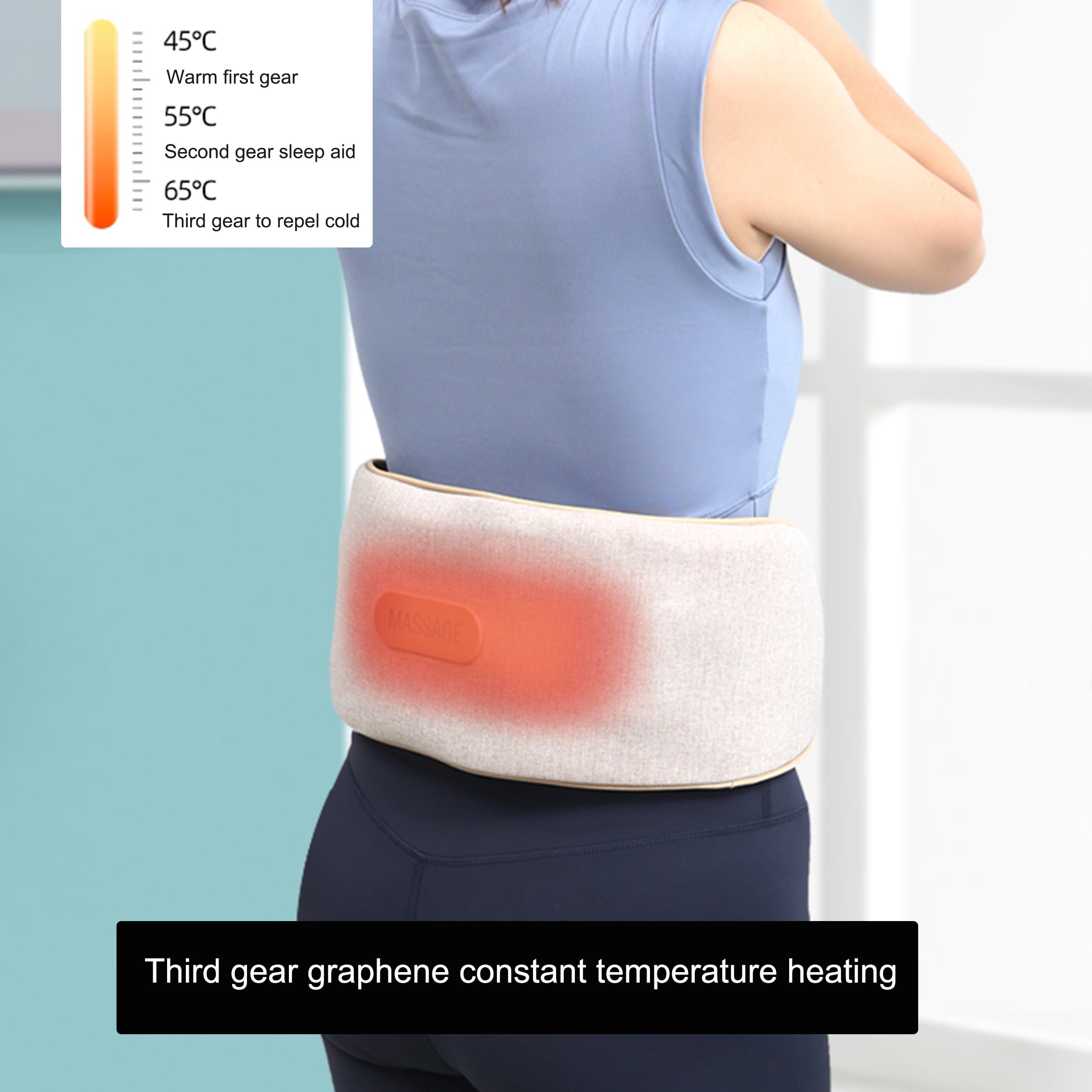 Waist Massager Hot Compress Lumbar Massager